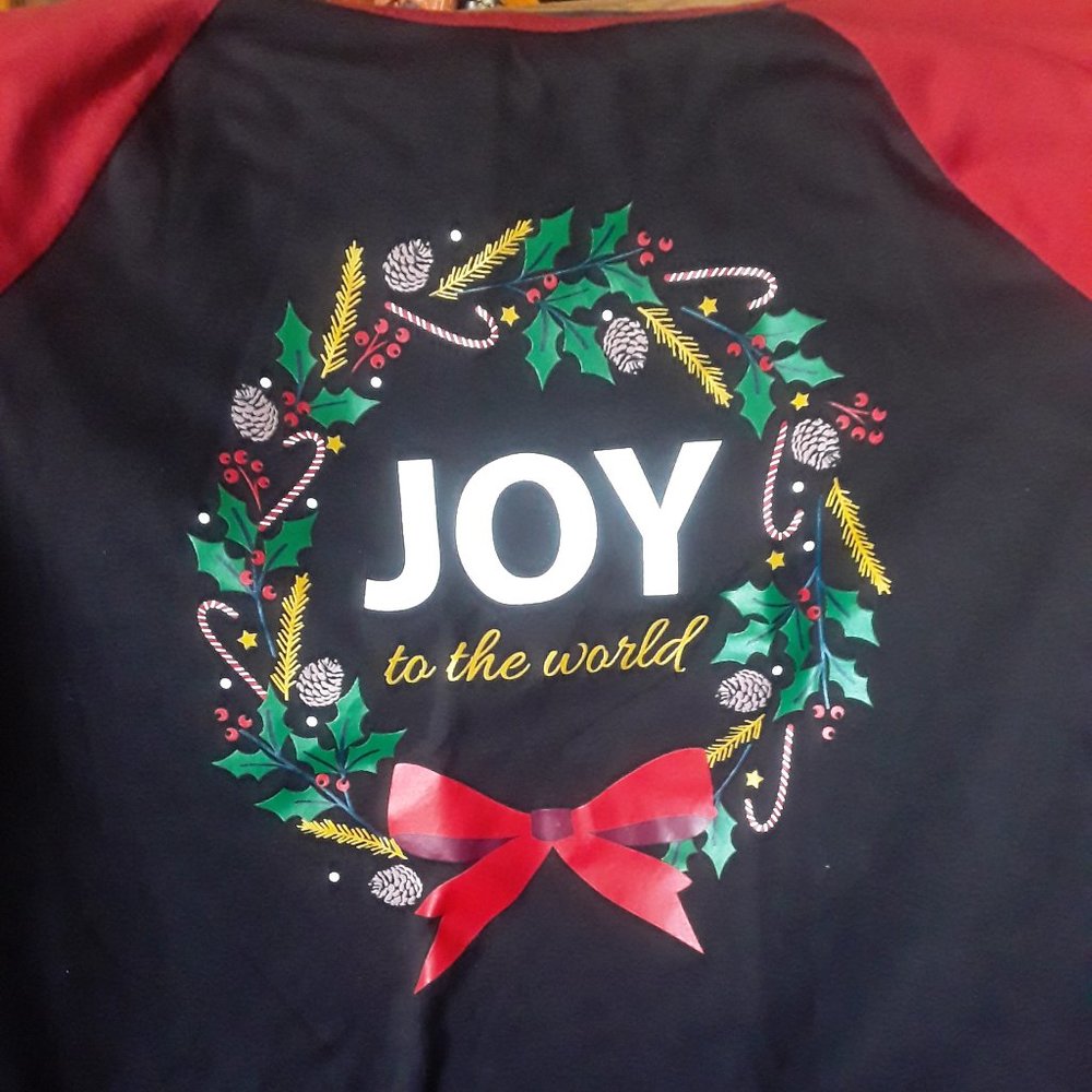 Holiday Time,,,, black and red t-shirt
